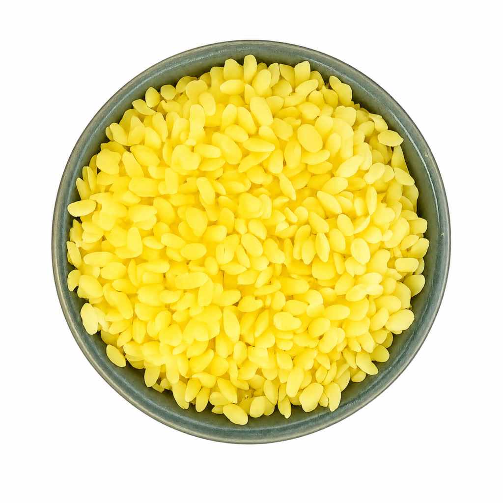 Organic yellow beeswax pellets, 25kg